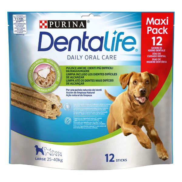 Purina Dentalife Snack Cane Igiene Orale Maxi Pack - Large - Pack da 12 stick