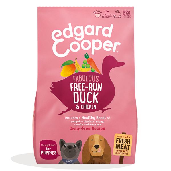 Edgard & Cooper Puppy Grain Free Anatra e Pollo - 2,5 kg