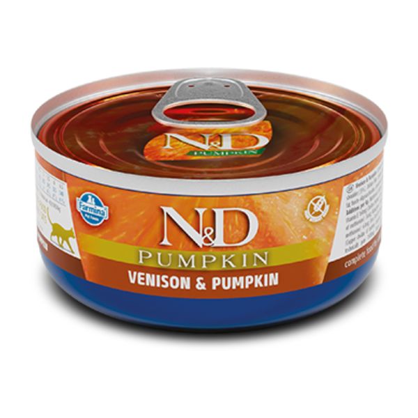 Farmina N&D Pumpkin Feline Umido 70 gr - Cervo e Zucca Confezione da 30 pezzi