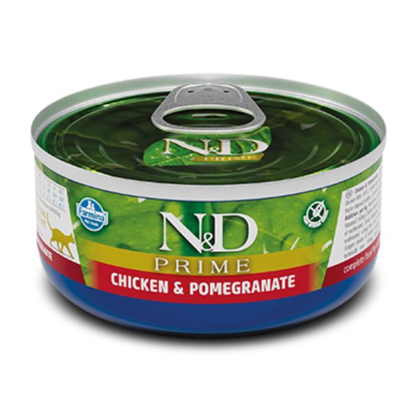 Farmina N&D Prime Grain Free Feline 70 gr - Pollo e Melograno Confezione da 30 pezzi - Cibo umido per gatti - SPEDIZIONE GRATIS 1° ORDINE + scegli lo sconto BZR5 / BZR20