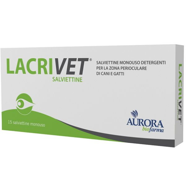 Aurora Biofarma Lacrivet Salviettine Monouso cane e gatto - 15 pezzi