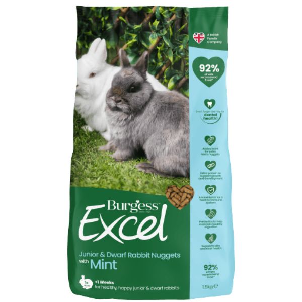 Burgess Excel Coniglio Junior - 1,5 kg - Mangime per conigli - SPEDIZIONE GRATIS 1° ORDINE + scegli lo sconto BZR5 / BZR20