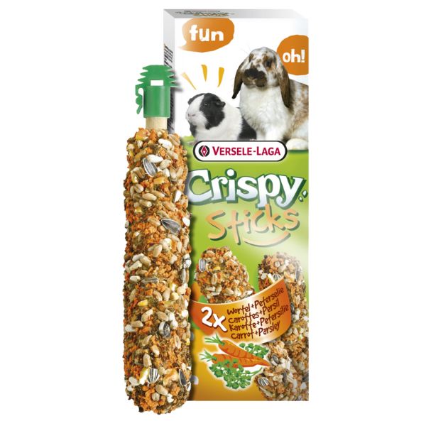 Versele Laga Crispy Sticks - per Conigli e Cavie - Carote - SPEDIZIONE GRATIS 1° ORDINE + scegli lo sconto BZR5 / BZR20