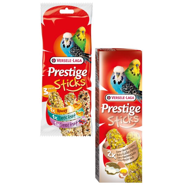 Versele Laga Prestige Sticks Cocorite: Uova e Ostriche 120 gr