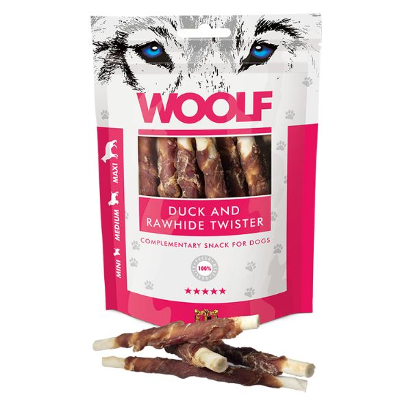 Image of Woolf i Rotolini Snack per cani All breeds Grain Free - Anatra con pelle grigliata