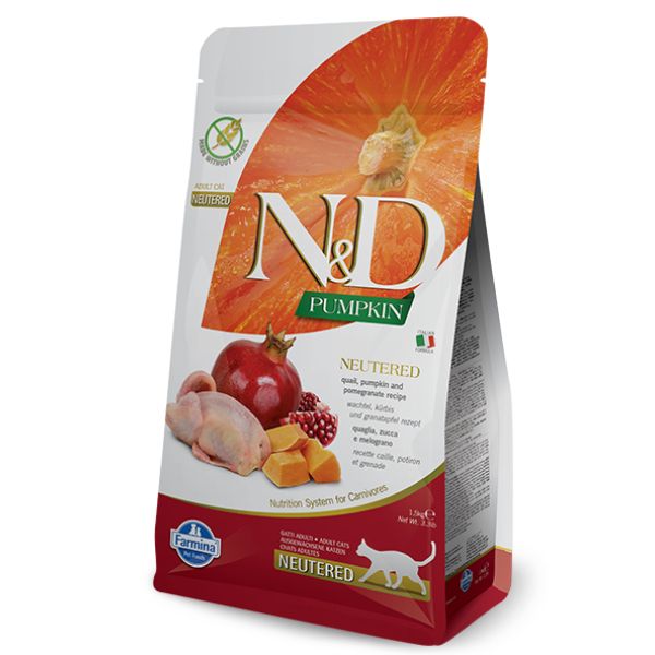 Farmina N&D Grain Free Pumpkin Neutered Quaglia e Melograno - 1,5 kg