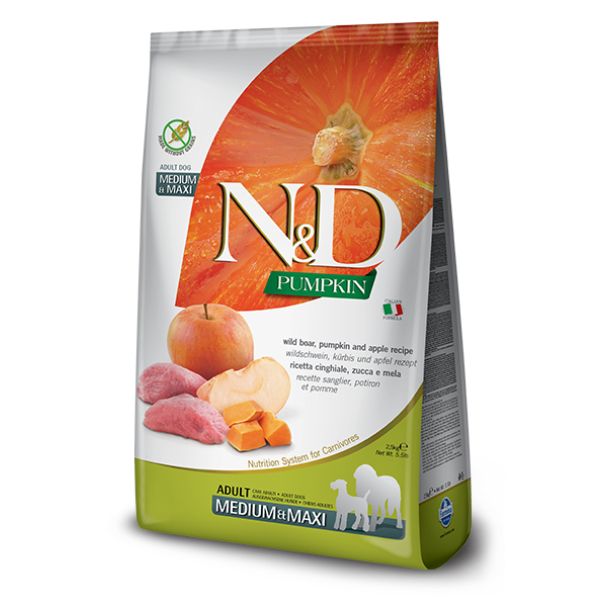 Farmina N&D Grain Free Pumpkin Adult Medium/Maxi Cinghiale e Mela - 12 kg