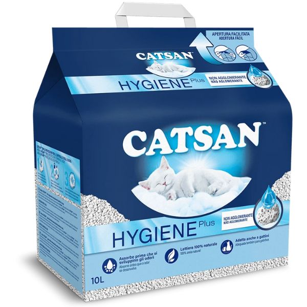 Lettiera Catsan Hygiene Plus non agglomerante - 10 litri - 1° ORDINE? scegli lo sconto BZR5 / BZR20 + 200 punti fedeltà