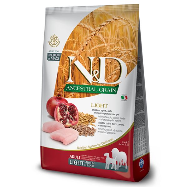Farmina N&D Ancestral Grain Adult Light Medium/Maxi - 12 kg - Croccantini per cani - SPEDIZIONE GRATIS 1° ORDINE + scegli lo sconto BZR5 / BZR20