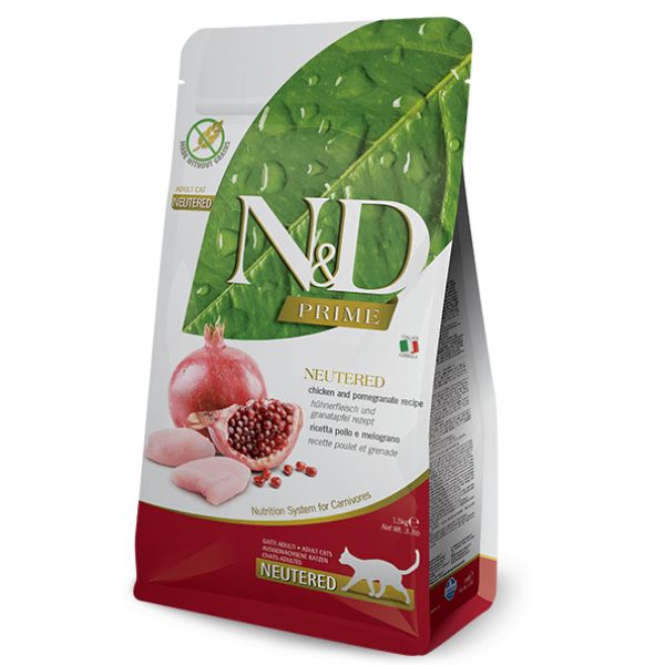 Farmina N&D Prime Feline Neutered Grain Free Pollo e Melograno - 5 kg