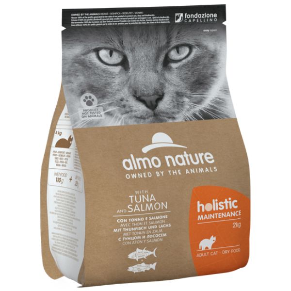 Image of Almo Nature Holistic Maintenance Gatto con Tonno e Salmone - 2 Kg Croccantini per gatti