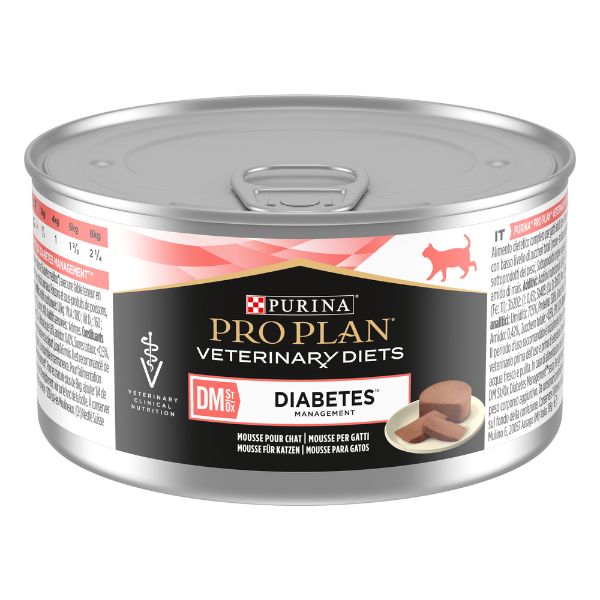 Image of Purina Pro Plan Veterinary Diets DM St/Ox Cat - 195 gr Confezione da 6 pezzi Dieta Veterinaria per Gatti