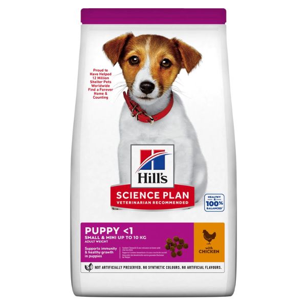 Hill's Science Plan Small & Mini Puppy Alimento per Cuccioli con Pollo - 1,5 kg - Croccantini per cani - 1° ORDINE? scegli lo sconto BZR5 / BZR20 + 200 punti fedeltà