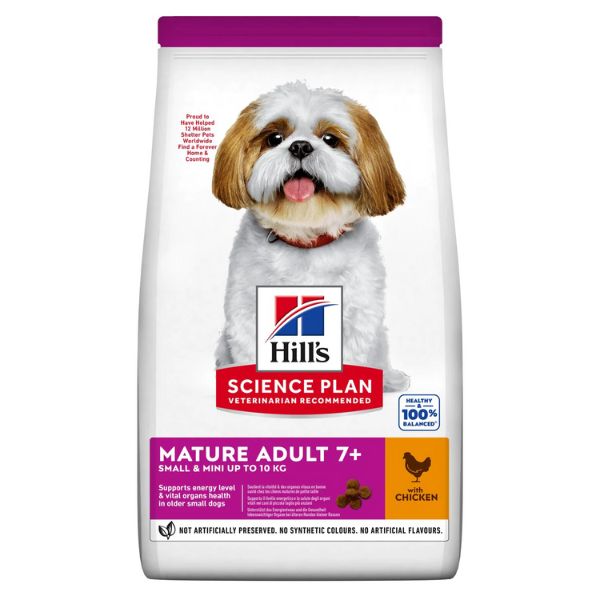 Image of Hill's Science Plan Small & Mini Mature Adult 7+ Alimento per Cani con Pollo - 1,5 kg Croccantini per cani