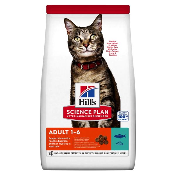 Image of Hill's Science Plan Adult Alimento per gatti con Tonno - 1,5 kg Croccantini per gatti