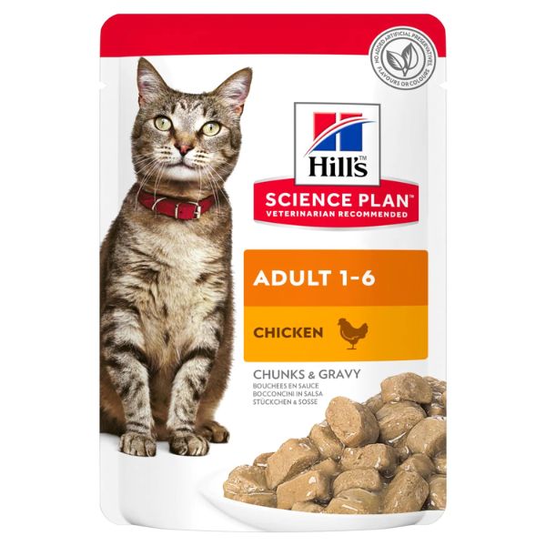 Hill's Science Plan Adult Alimento per Gatti 85 gr - con Pollo Confezione da 12 pezzi