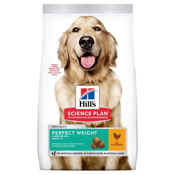 Image of Hill's Science Plan Perfect Weight Large Adult Alimento per Cani con Pollo - 12 Kg Croccantini per cani
