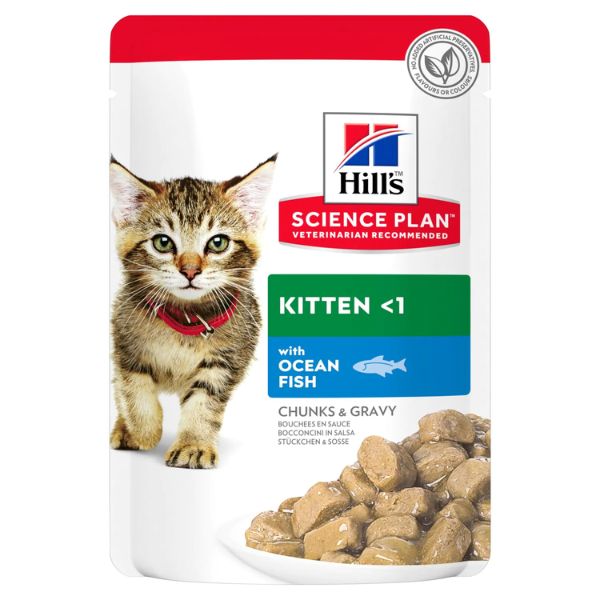 Hill's Science Plan Kitten Alimento per gattini 85 gr - con Pesce Oceanico Confezione da 12 pezzi