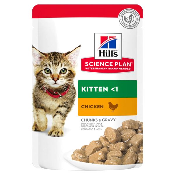Image of Hill's Science Plan Kitten Alimento per gattini 85 gr - con Pollo Confezione da 12 pezzi Cibo umido per gatti