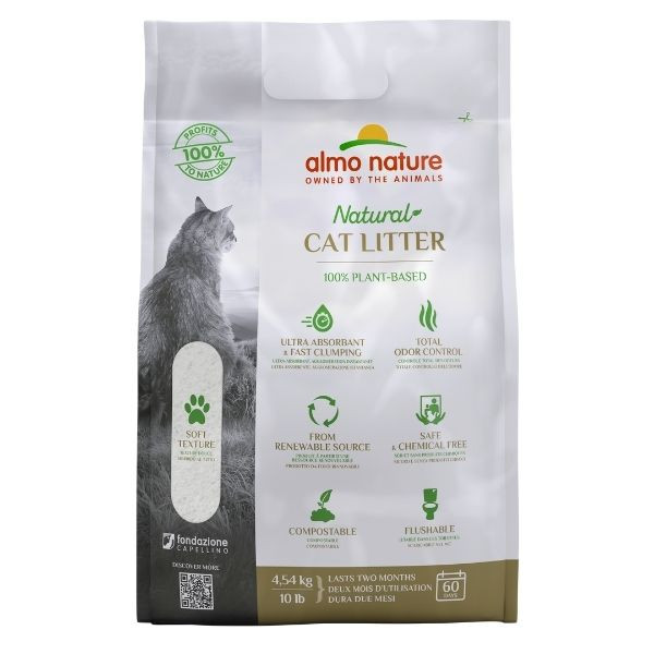 Almo Nature Natural Cat Litter Soft Texture lettiera vegetale - 4,54 Kg