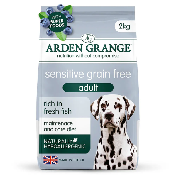 Arden Grange Hypoallergenic Sensitive Grain Free Dog Adult All breeds Pesce e patate - 2 Kg