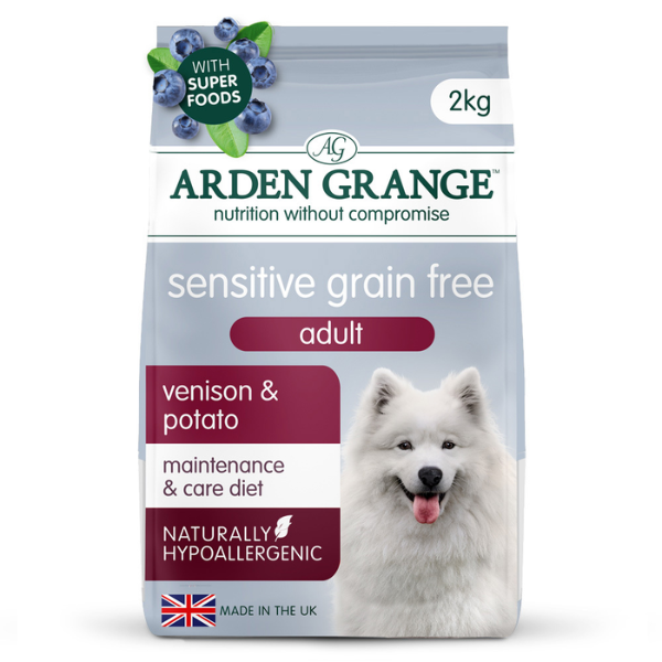 Arden Grange Hypoallergenic Sensitive Grain Free Dog Adult All breeds Cervo e patate - 2 Kg - SPEDIZIONE GRATIS 1° ORDINE + scegli lo sconto BZR5 / BZR20