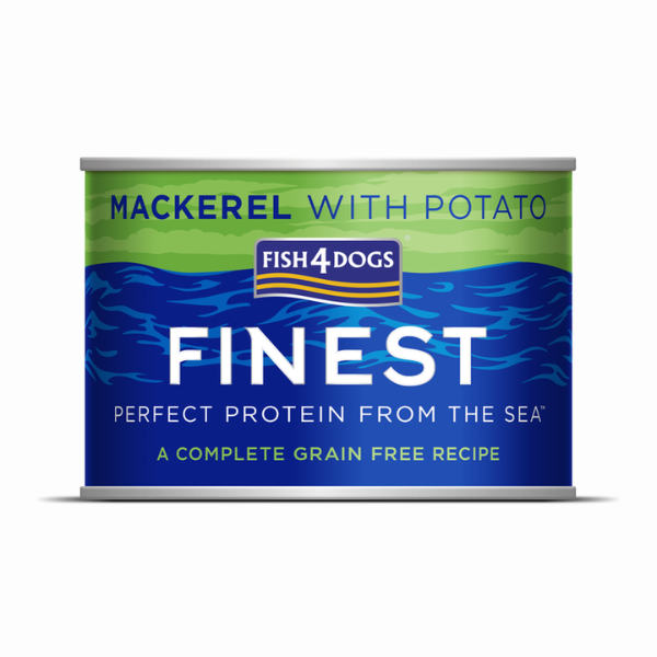 Fish4Dogs Finest Dog Grain Free 185 gr - Sgombro e patate - Cibo Umido per Cani