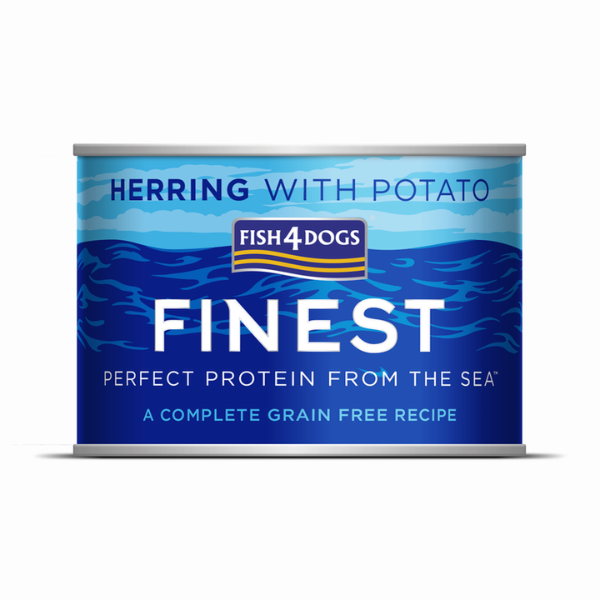 Fish4Dogs Finest Dog Grain Free 185 gr - Aringa e patate - Cibo Umido per Cani