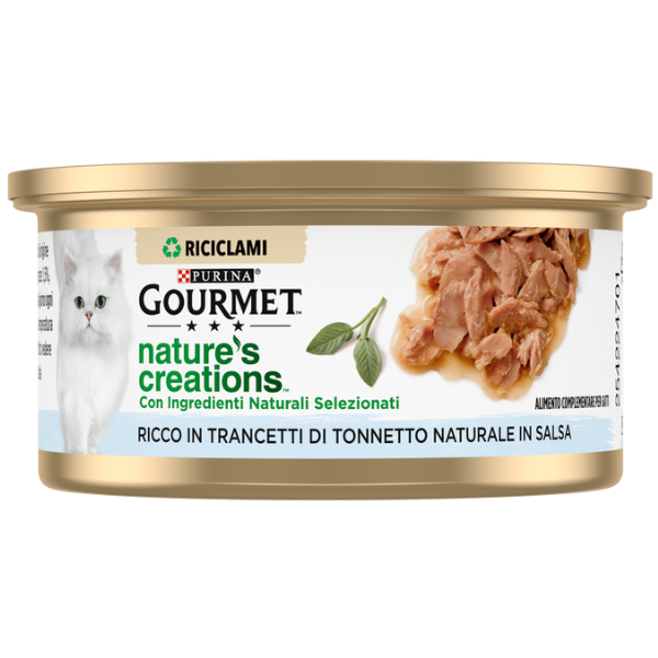 Gourmet Nature's Creations trancetti in salsa 70 gr - Tonno - Cibo umido per gatti - 1° ORDINE? scegli lo sconto BZR5 / BZR20 + 200 punti fedeltà