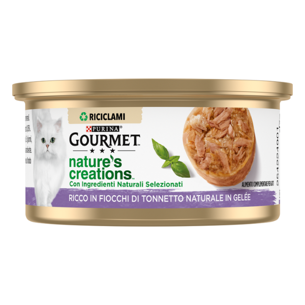 Gourmet Nature's Creations fiocchi in gelatina 70 gr - Tonno - Cibo umido per gatti - 1° ORDINE? scegli lo sconto BZR5 / BZR20 + 200 punti fedeltà