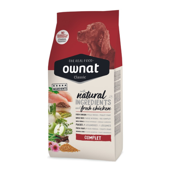 Ownat Classic Complet All Breeds Adult con pollo fresco - 12 Kg - Croccantini per cani - 1° ORDINE? scegli lo sconto BZR5 / BZR20 + 200 punti fedeltà