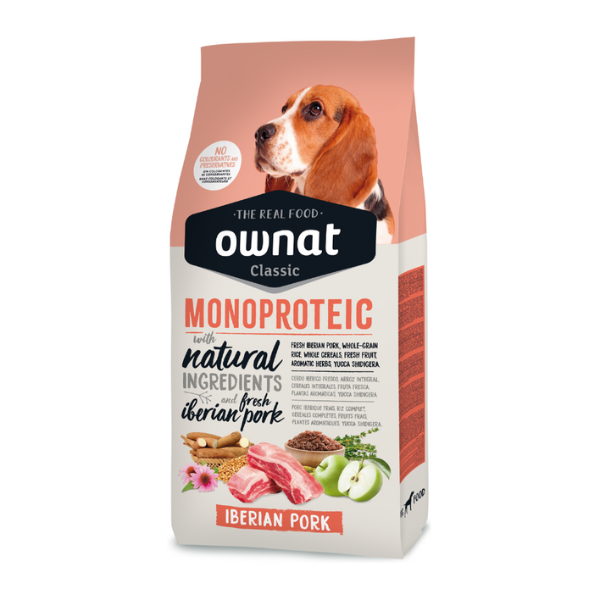 Ownat Classic Monoproteic All Breeds Adult con maiale iberico fresco - 12 Kg - Crocchette Monoproteiche Cane - 1° ORDINE? scegli lo sconto BZR5 / BZR20 + 200 punti fedeltà