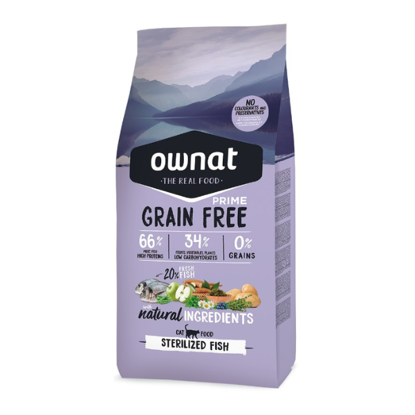Ownat Prime Grain Free Cat Sterilised con pesce fresco - 8 Kg - 1° ORDINE? scegli lo sconto BZR5 / BZR20 + 200 punti fedeltà