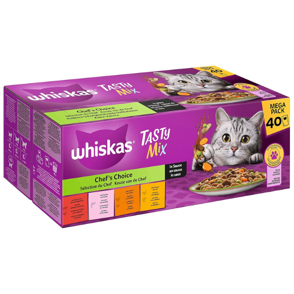 Whiskas Selezione Tasty Mix Multipack 40 pezzi da 85 gr - Multigusto - 1° ORDINE? scegli lo sconto BZR5 / BZR20 + 200 punti fedeltà