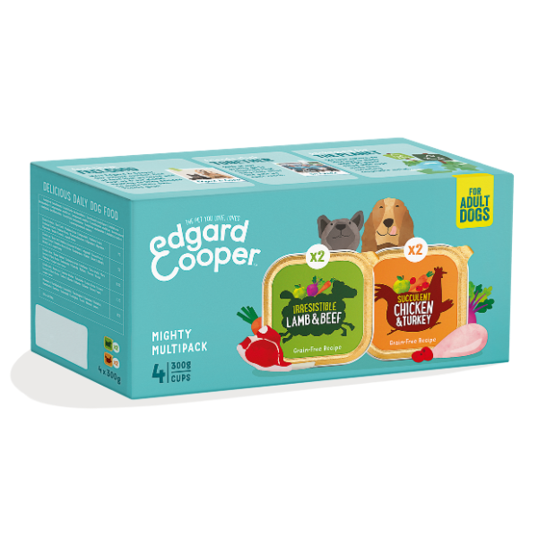 Edgard & Cooper Dog Adult Grain Free Multipack 4x300 gr - Agnello e pollo - SPEDIZIONE GRATIS 1° ORDINE + scegli lo sconto BZR5 / BZR20