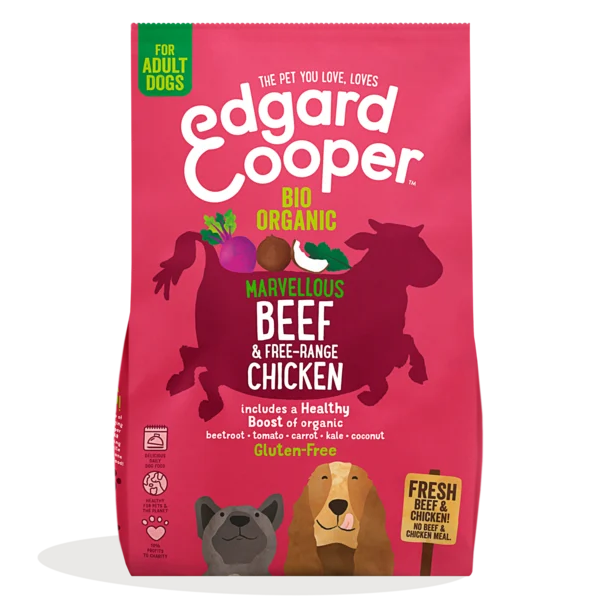 Edgard & Cooper Bio Organic Adult Manzo e Pollo - 7kg - Croccantini per cani - SPEDIZIONE GRATIS 1° ORDINE + scegli lo sconto BZR5 / BZR20