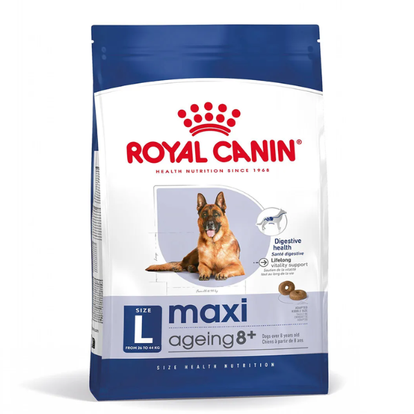 Royal Canin Maxi Ageing 8+ - 15 kg - Croccantini per cani - SPEDIZIONE GRATIS 1° ORDINE + scegli lo sconto BZR5 / BZR20