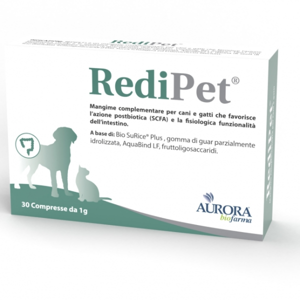Aurora Biofarma RediPet compresse per la funzionalità intestinale - 30 compresse - SPEDIZIONE GRATIS 1° ORDINE + scegli lo sconto BZR5 / BZR20