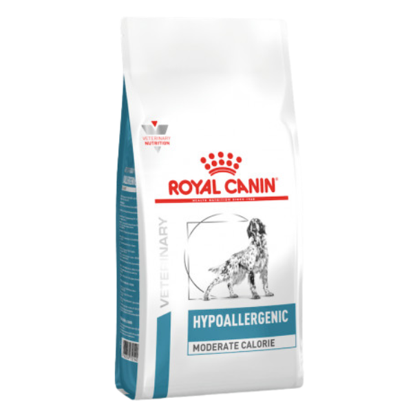 Royal Canin Veterinary Diet Hypoallergenic Moderate Calorie - 14 kg - Dieta Veterinaria per Cani - SPEDIZIONE GRATIS 1° ORDINE + scegli lo sconto BZR5 / BZR20