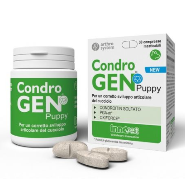 Innovet Condrogen Puppy per lo sviluppo articolare - 30 compresse - SPEDIZIONE GRATIS 1° ORDINE + scegli lo sconto BZR5 / BZR20