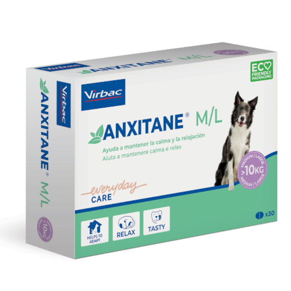 Image of Virbac Anxitane compresse appetibili per la riduzione dello stress - 30 compresse per taglia M/L oltre 10 Kg - 1° ORDINE? scegli lo sconto BZR5 / BZR20 + 200 punti fedeltà010