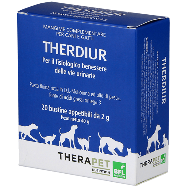 BioForLife Therdiur Pasta fluida appetibile a supporto delle vie urinarie - 20 bustine da 2 gr - 1° ORDINE? scegli lo sconto BZR5 / BZR20 + 200 punti fedeltà