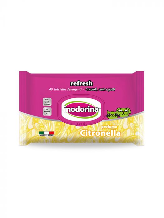 Inodorina Refresh Salviette Detergenti - 40 pz - Citronella