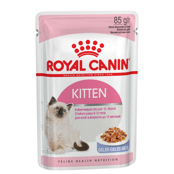 Image of Royal Canin Kitten Instinctive in Gelatina - 85 gr Confezione da 12 pezzi Cibo umido per gatti