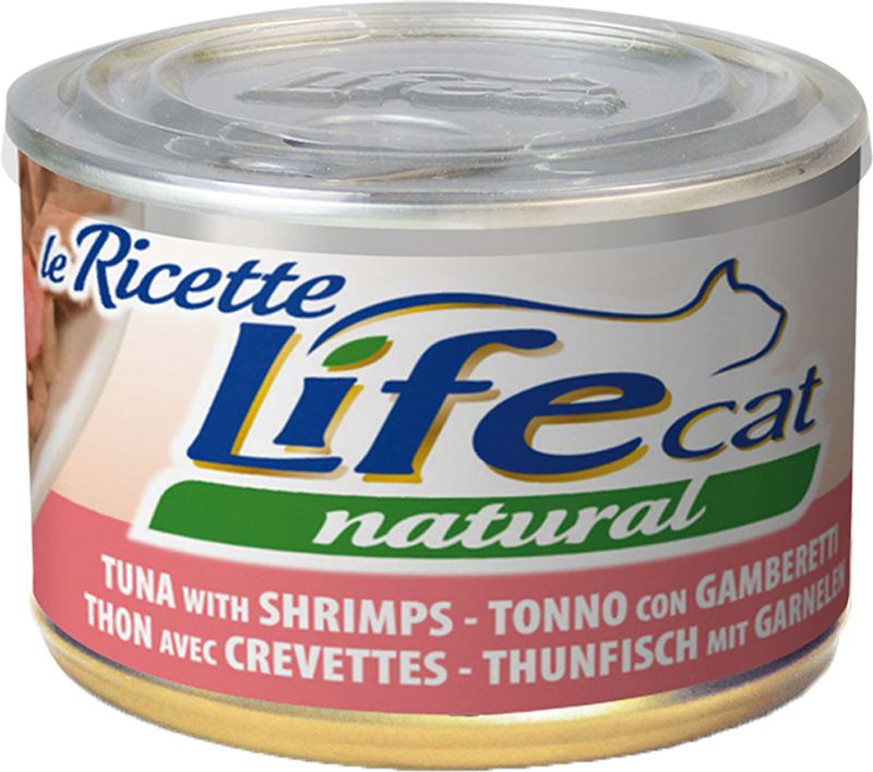 LifeCat Natural “Le Ricette” 150 gr Tonnetto con Gamberetti