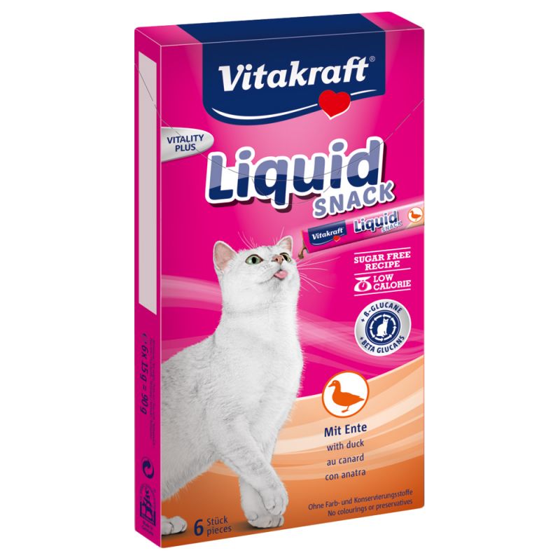 Vitakraft Cat Liquid Snack 90 gr - Anatra con Beta-glucani