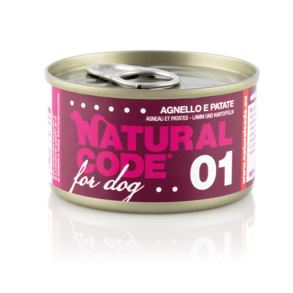 Natural Code for Dog 90 gr - Agnello e Patate Confezione da 6 pezzi