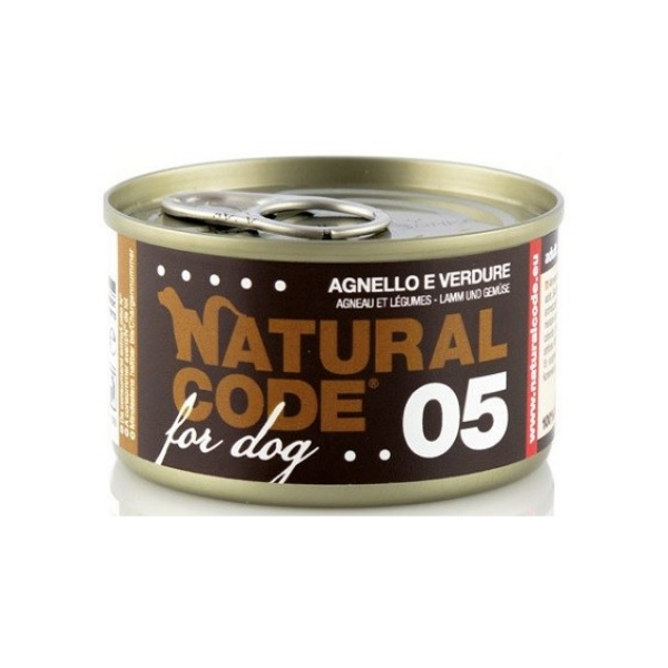 Natural Code for Dog 90 gr - Agnello e Verdure Confezione da 6 pezzi