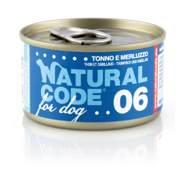 Natural Code for Dog 90 gr - Tonno e Merluzzo Confezione da 6 pezzi