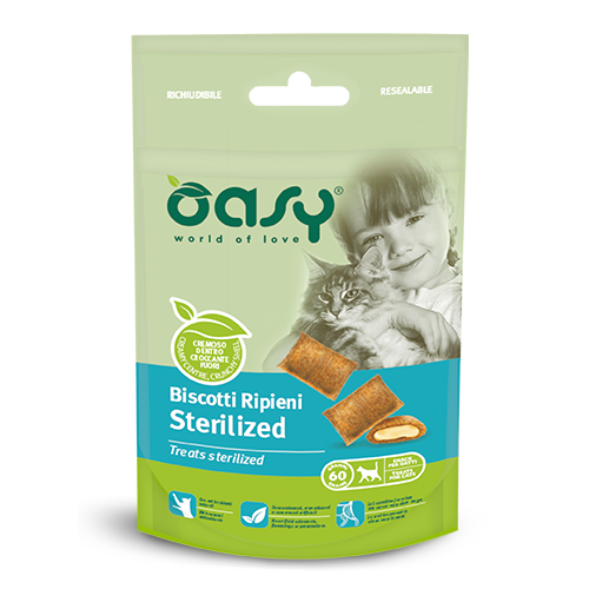 Immagine di Oasy Cat Biscotti Ripieni 60 gr - Sterilized